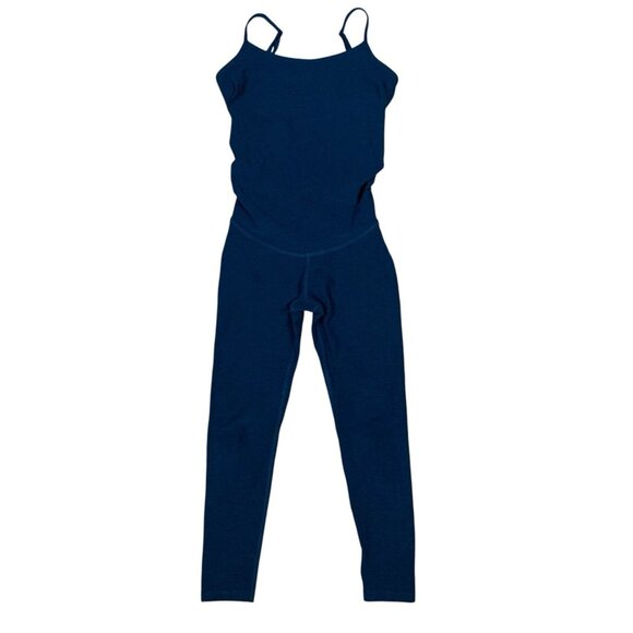 Beyond Yoga Beyond The Bump Navy Blue Spaghetti Strap Maternity Bodysuit XS - Picture 1 of 5